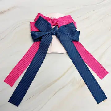 Doubled Frill Bow Hair Clips