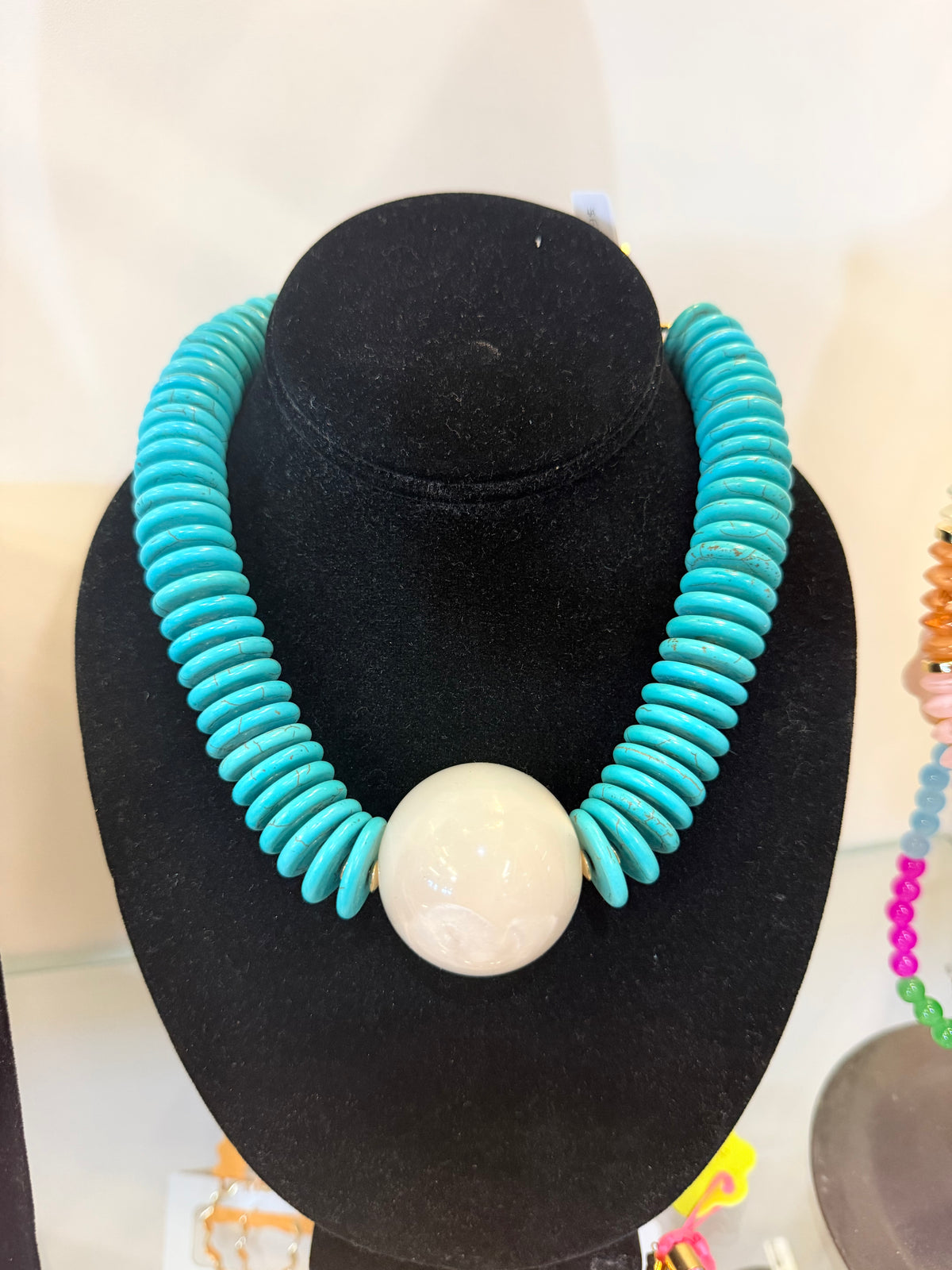 Maria Pearl Turquoise Necklace