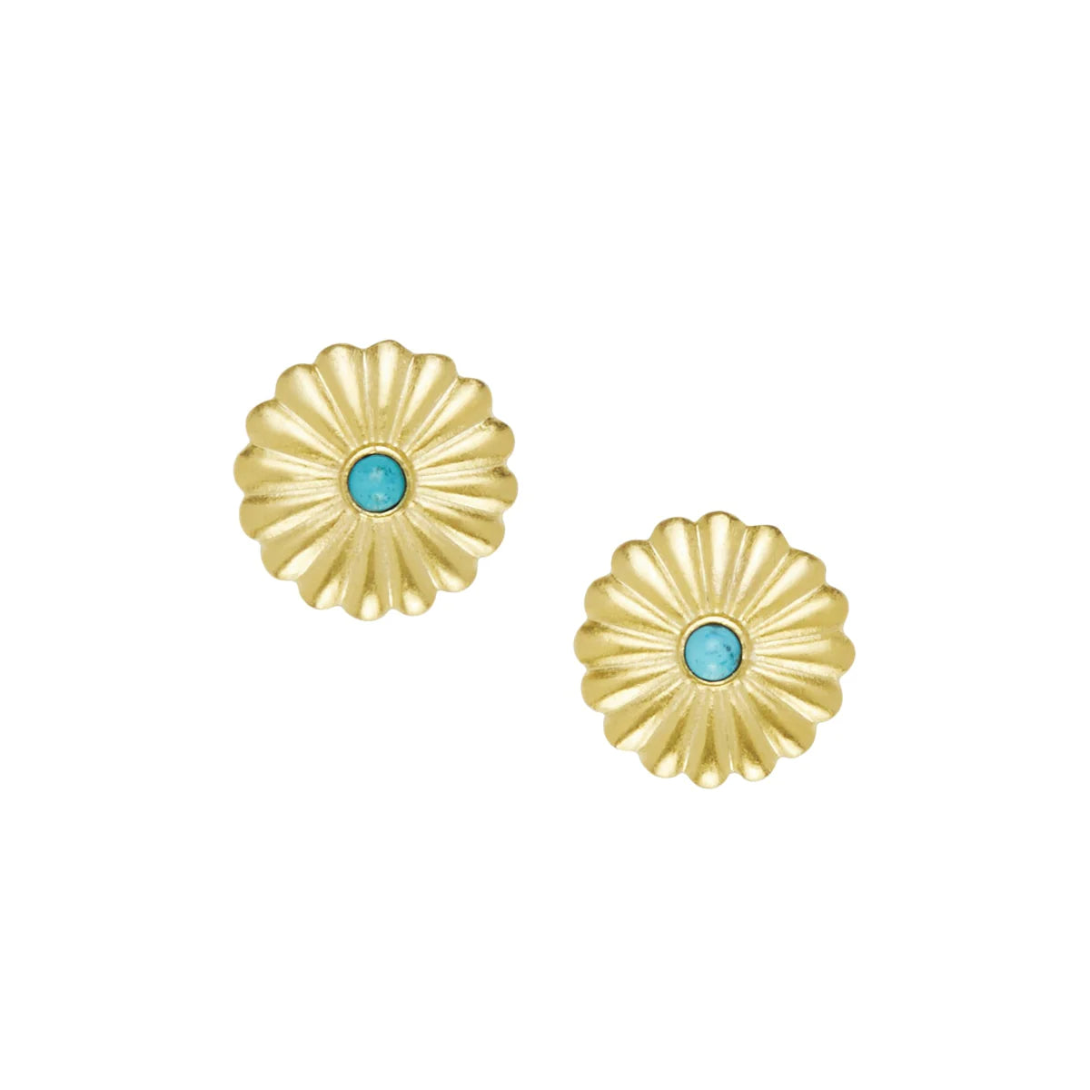 Gold Turquoise Concho
