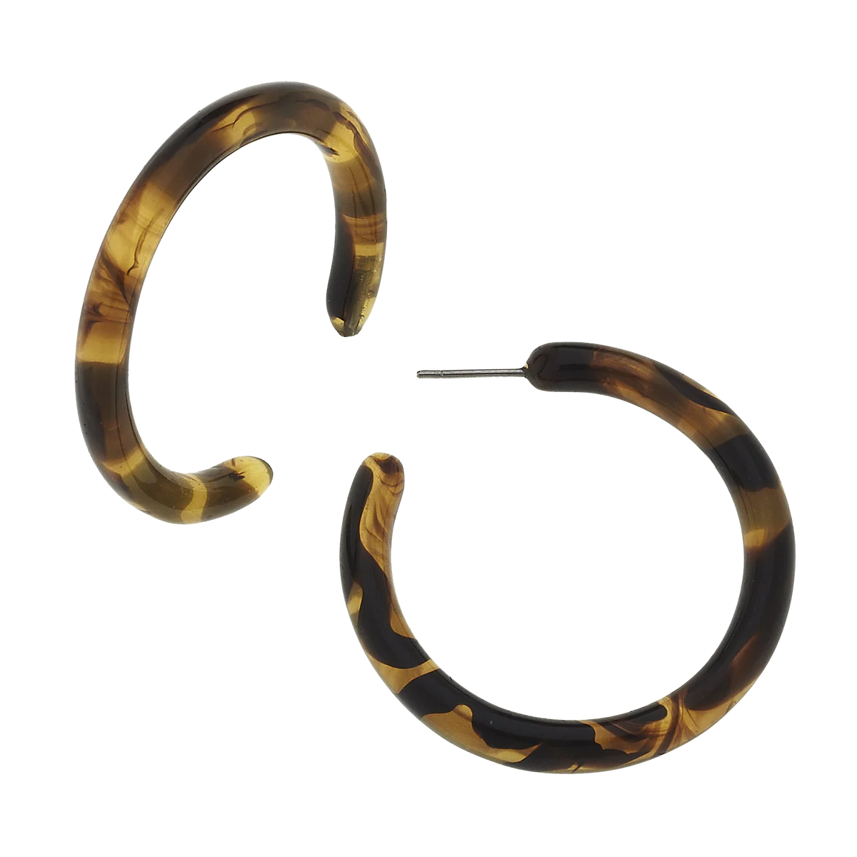Medium Tortoise Hoop Earrings