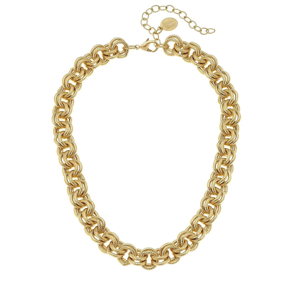 Gold Double Link Chain Necklace