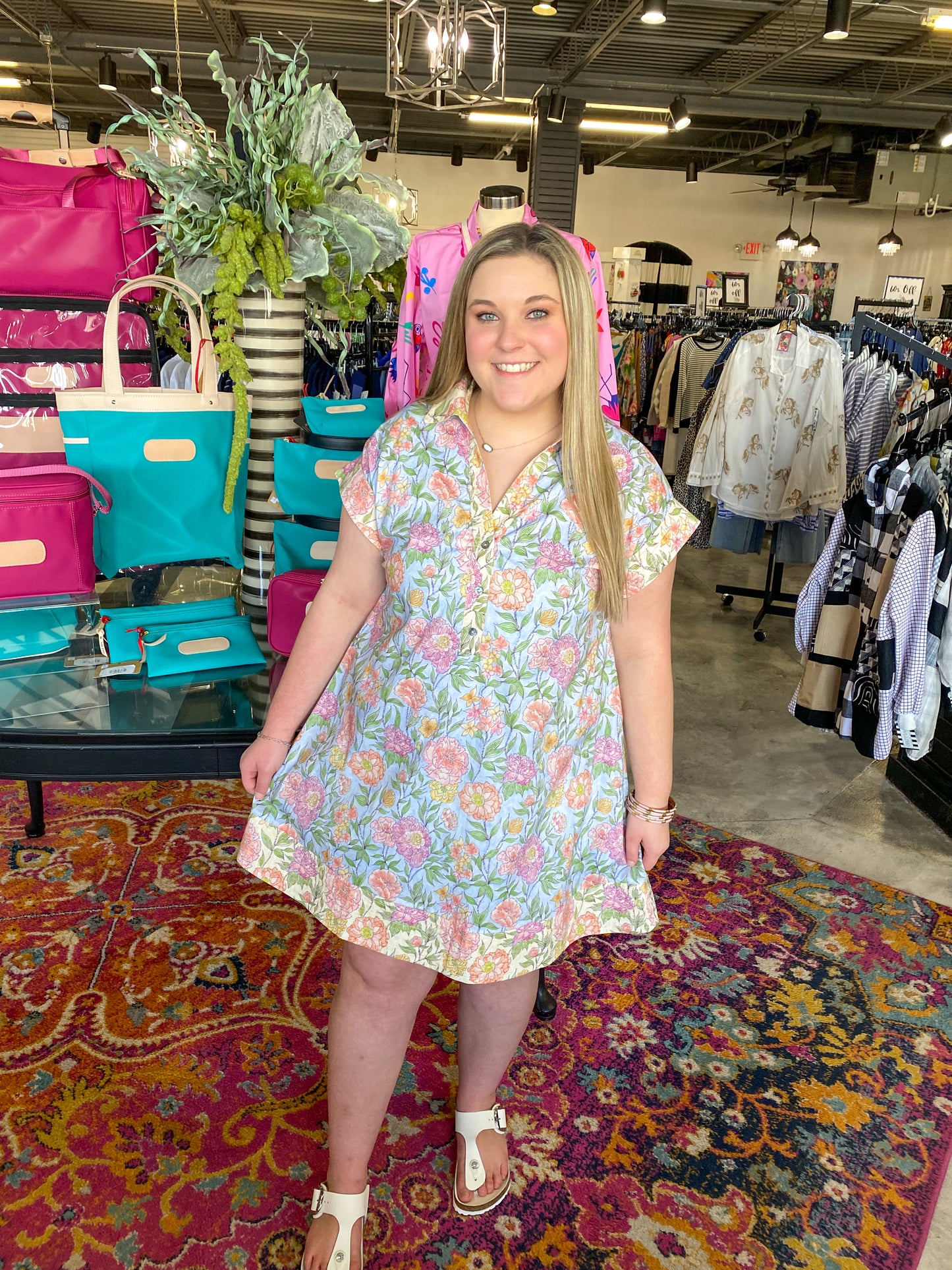 Light Blue Floral Dress