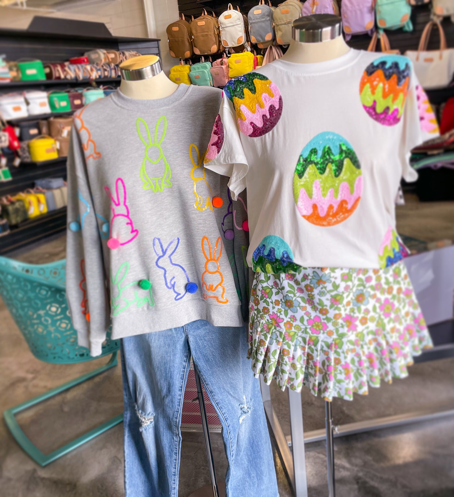 White Groovy Easter Egg Tee
