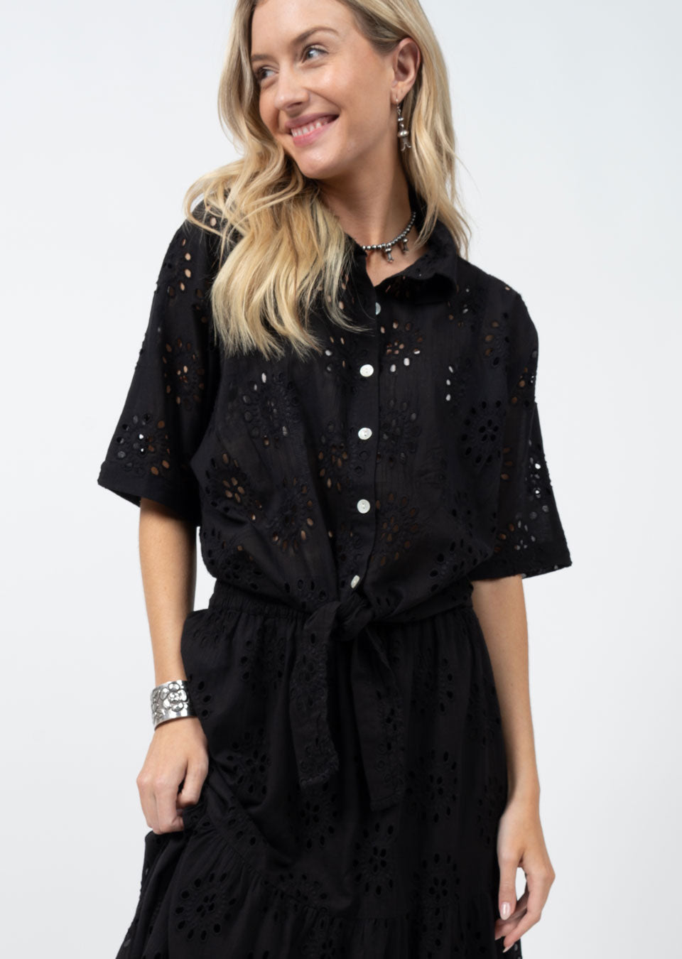 Eyelet Tie Shirt