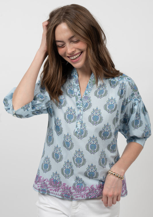 Border of Lavender Top