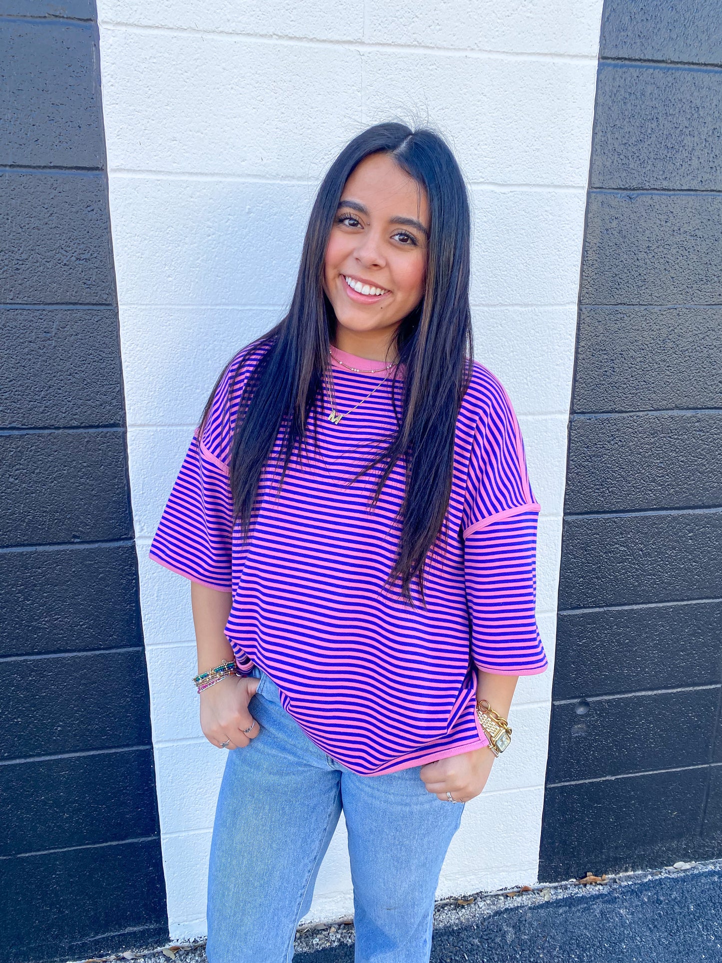 Stripe Knit Top