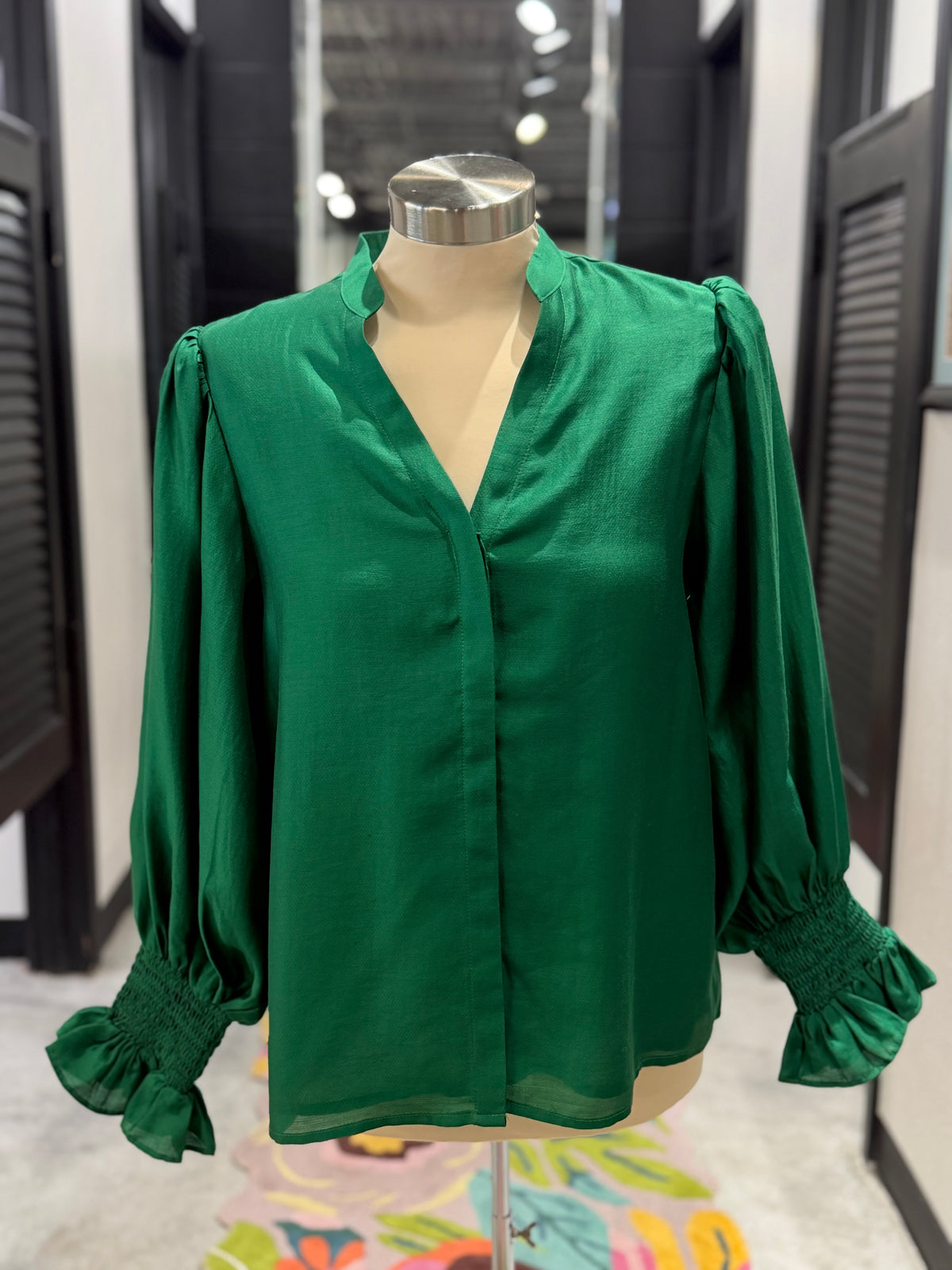 Emerald VNeck Blouse