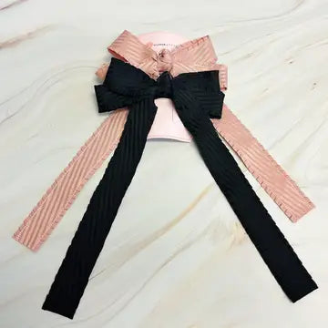 Doubled Frill Bow Hair Clips