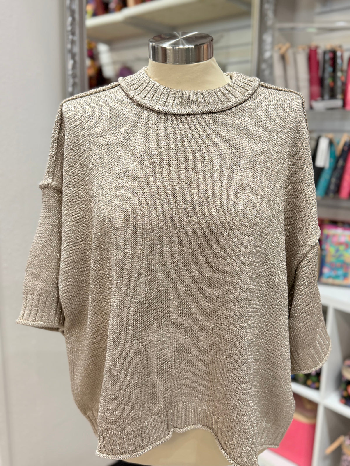 Light Gold Metallic Sweater