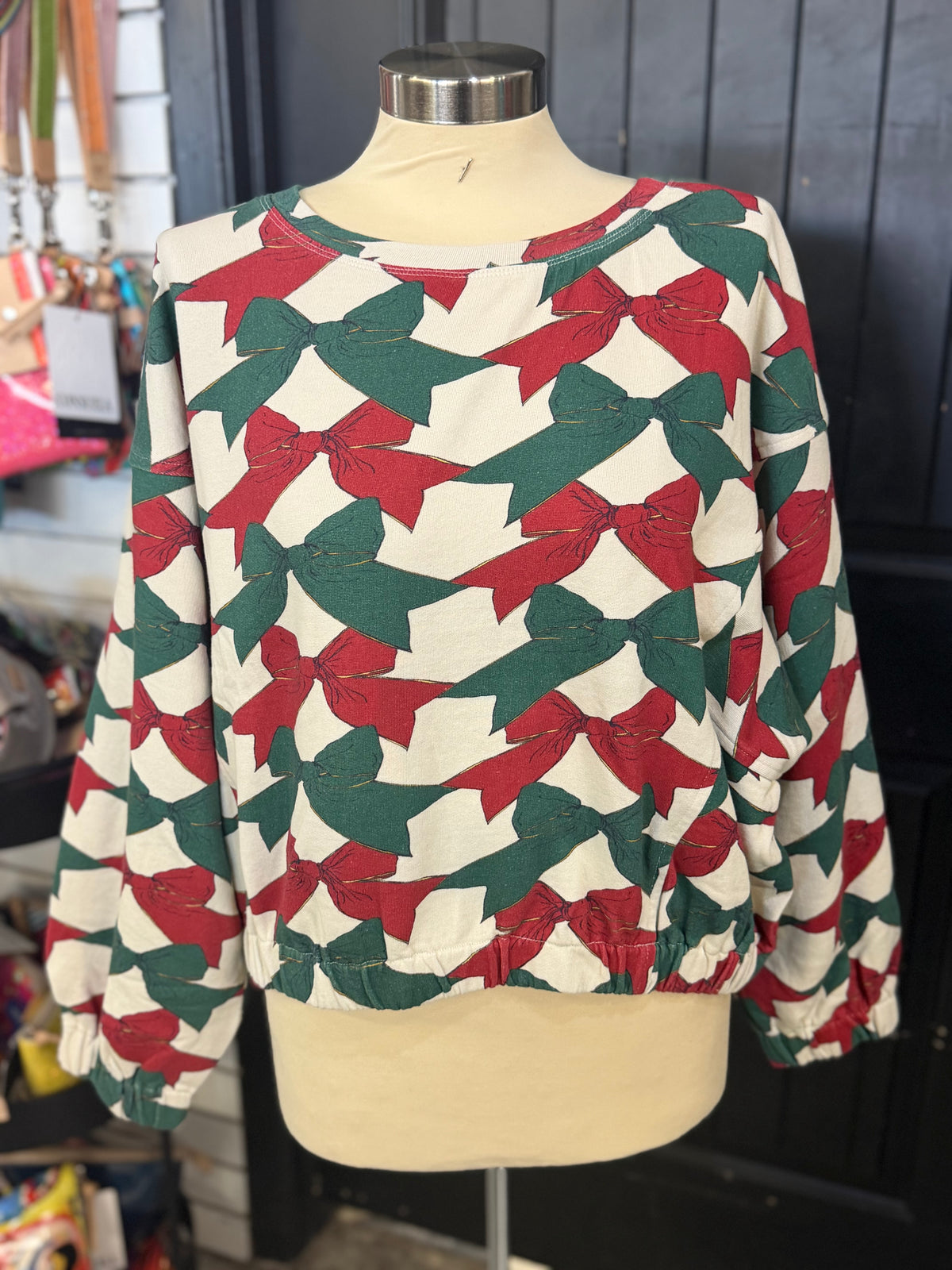Cream Bow Sweatshirt