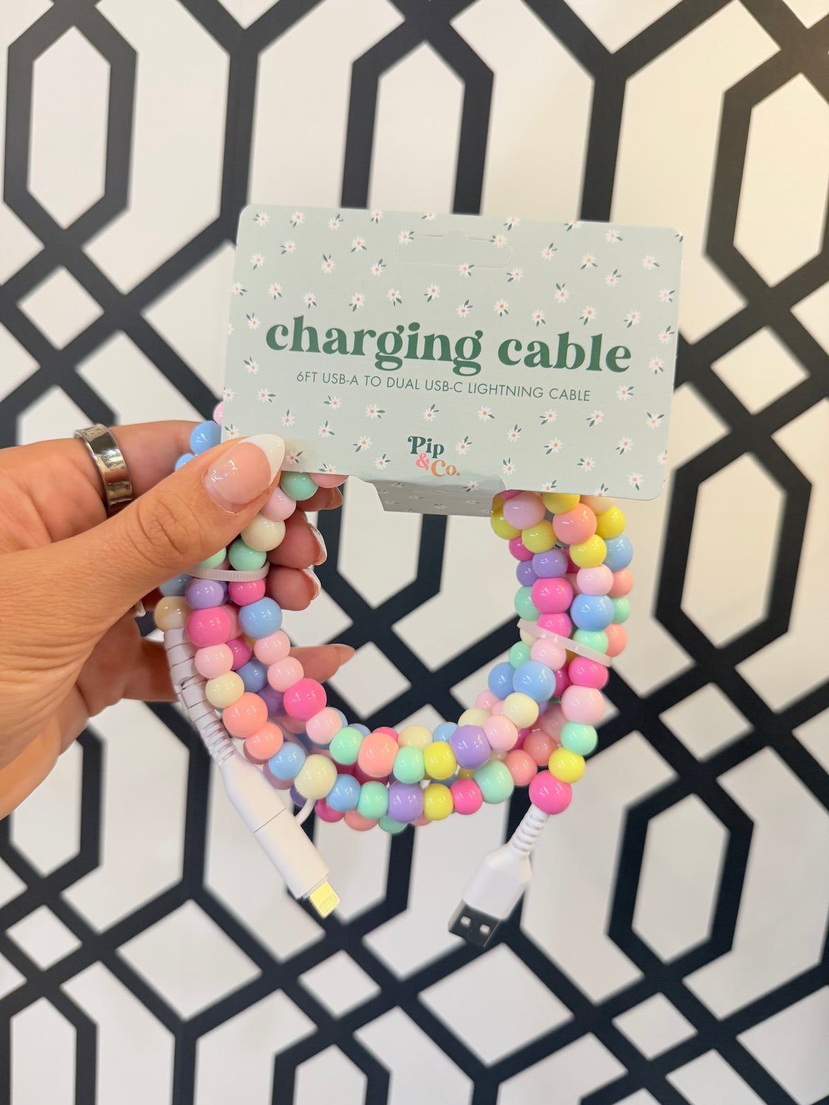 6ft. Beaded Phone Charger Cord