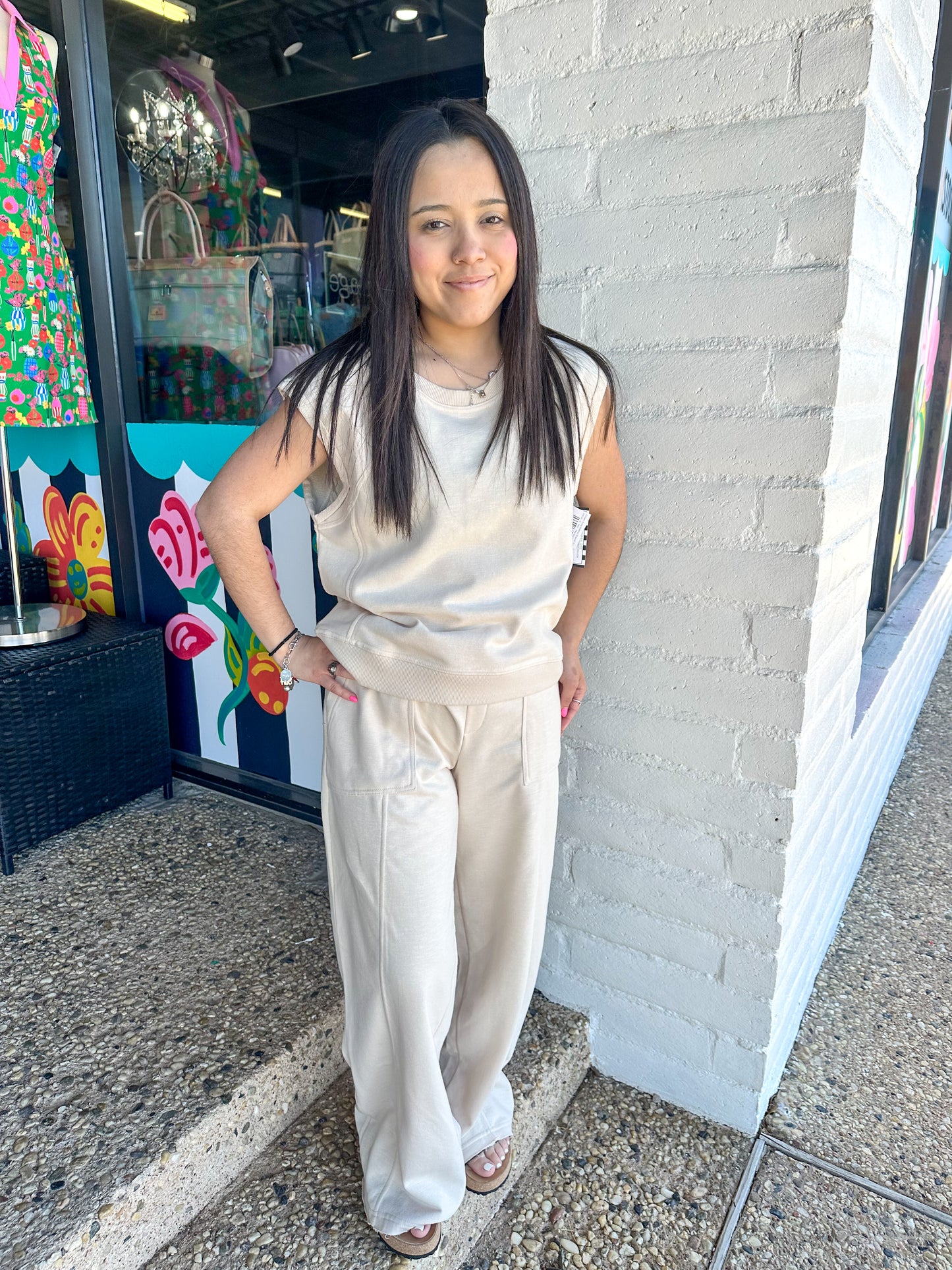 Cream Dolly Vintage Wash Pant