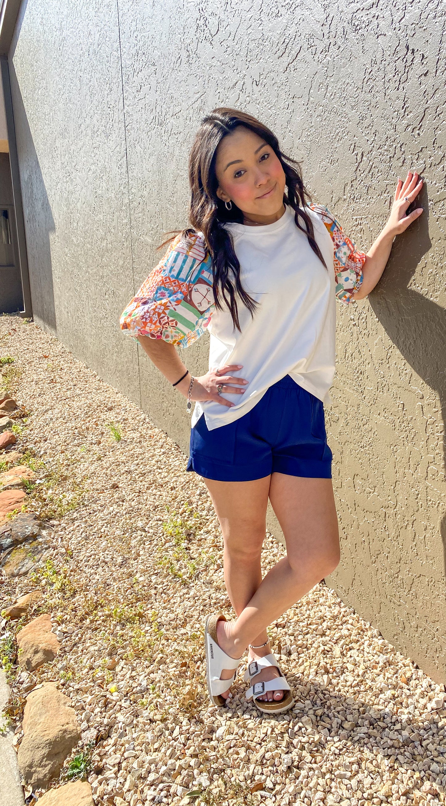 Aztec Art Puff Sleeve Top