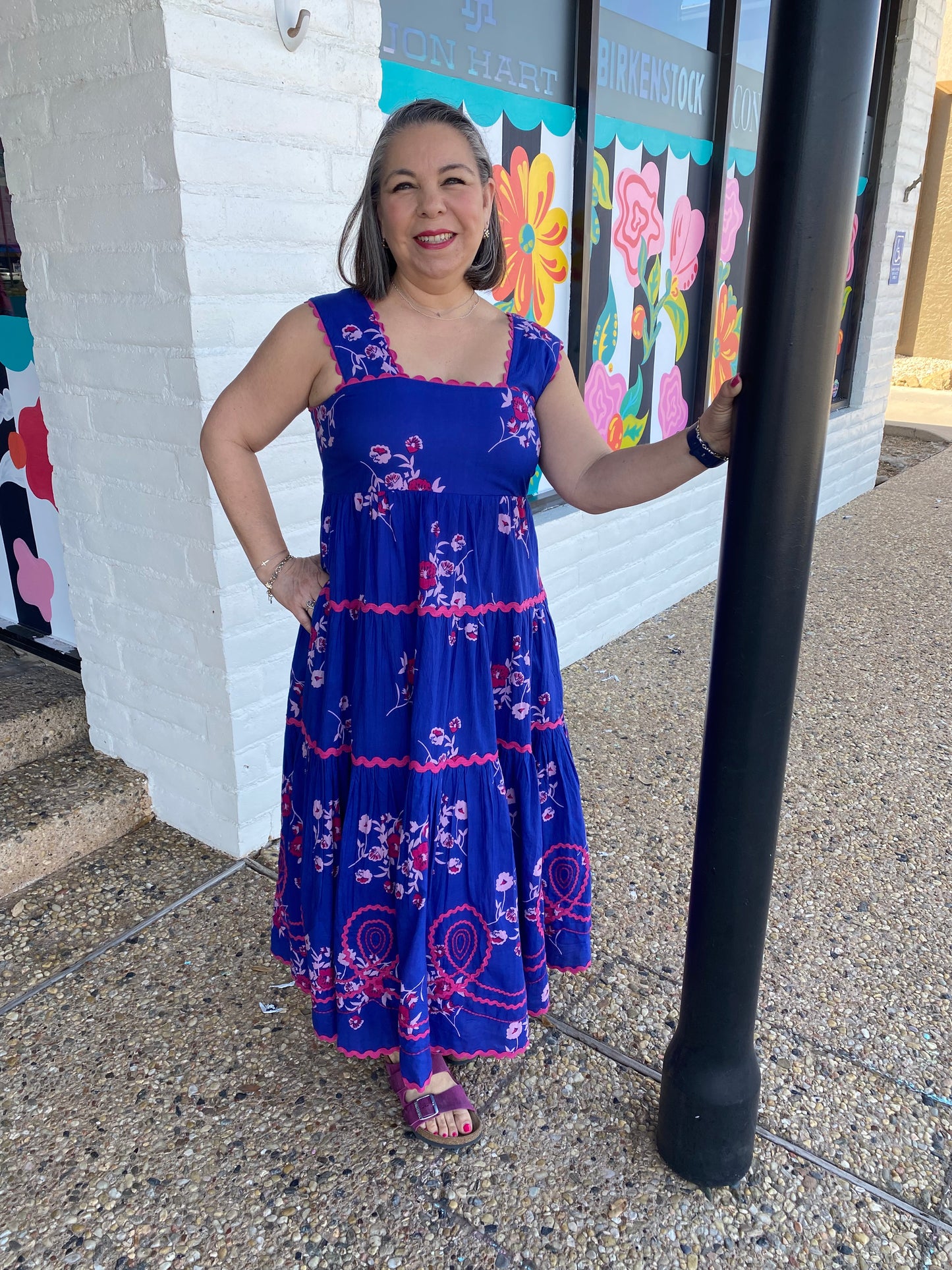 Loopy Rick Rack Cobalt Dress