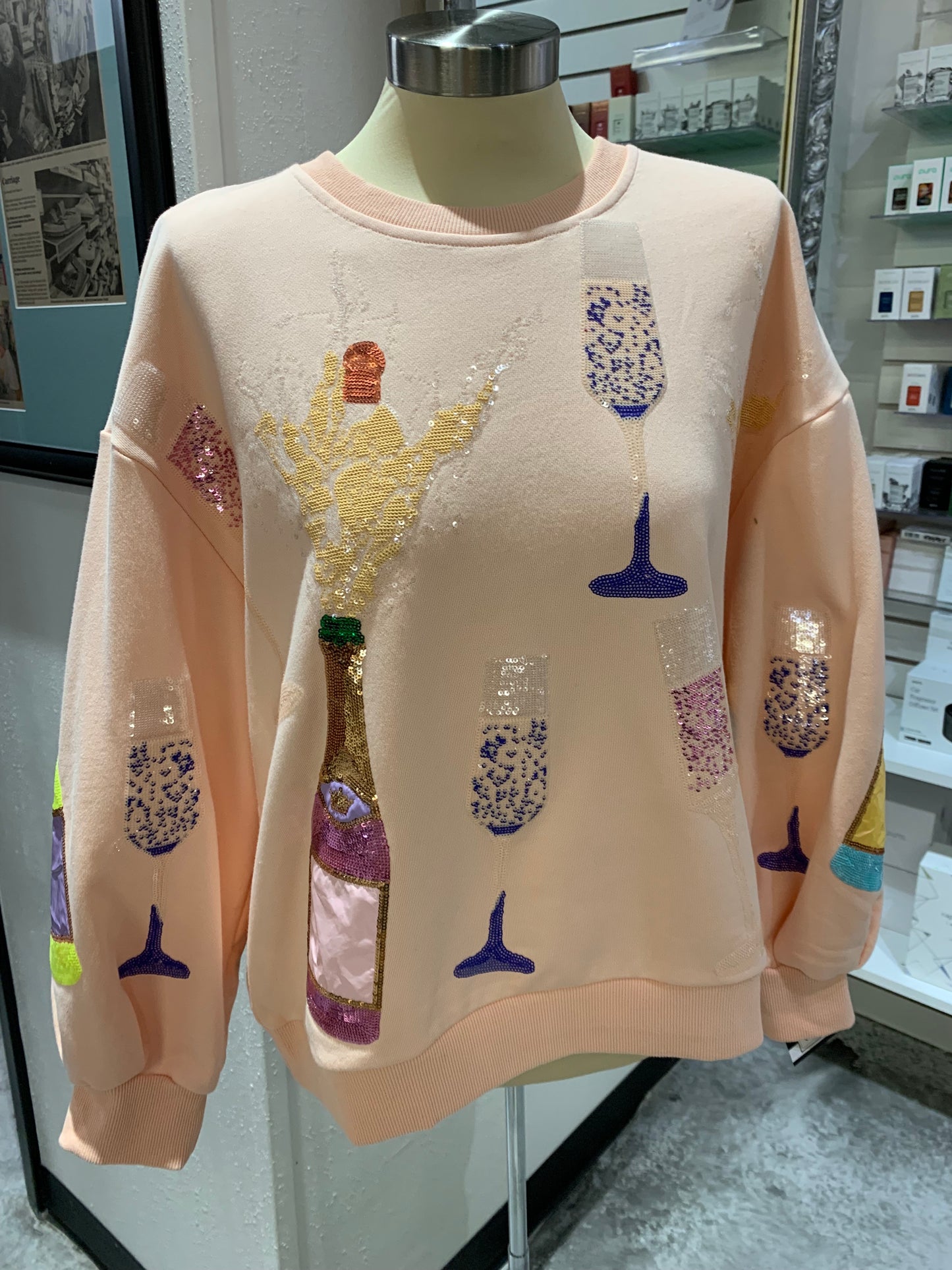 Pale Pink Champagne Sweatshirt