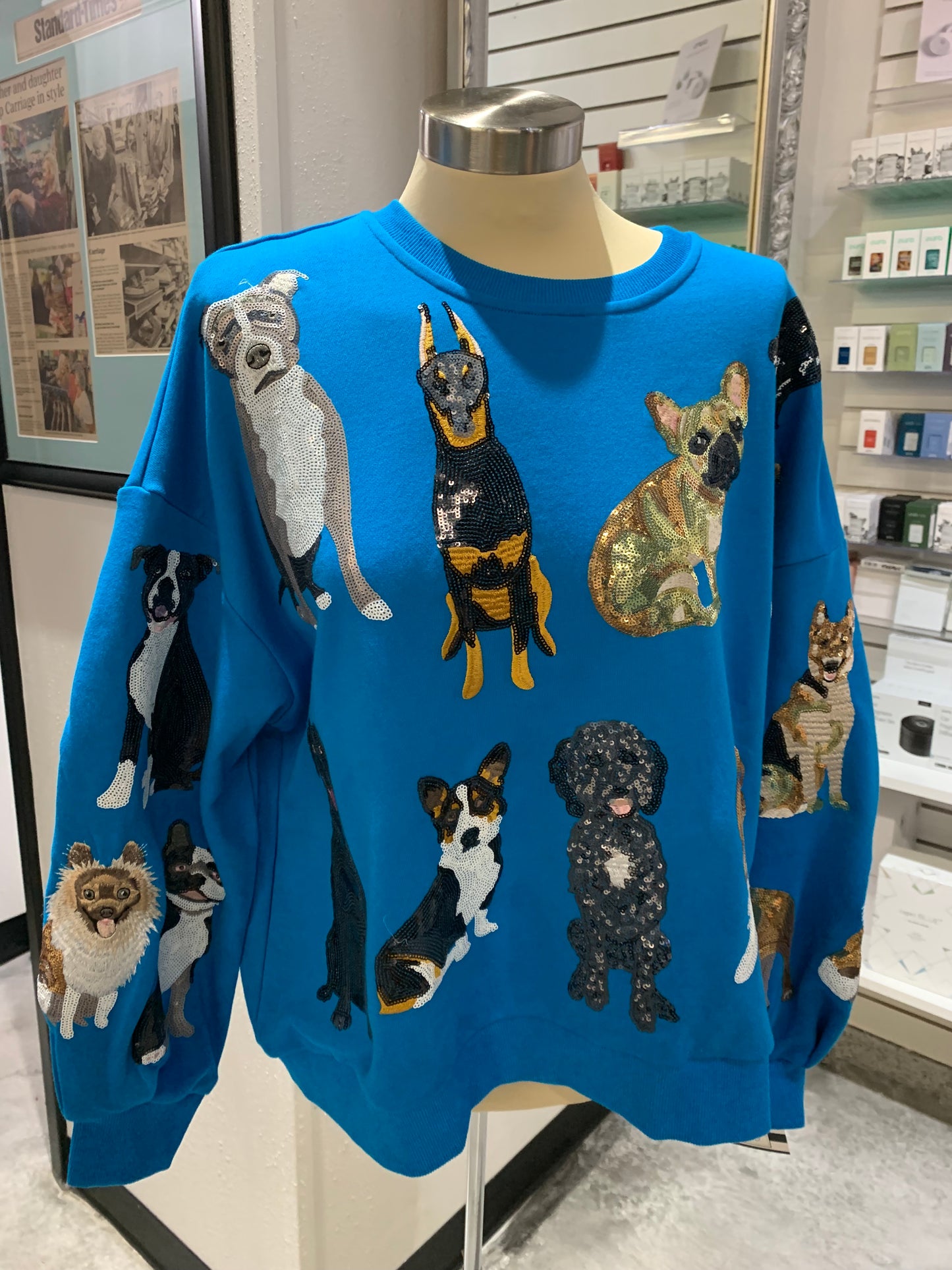 Sequin Dog Sweatshirt