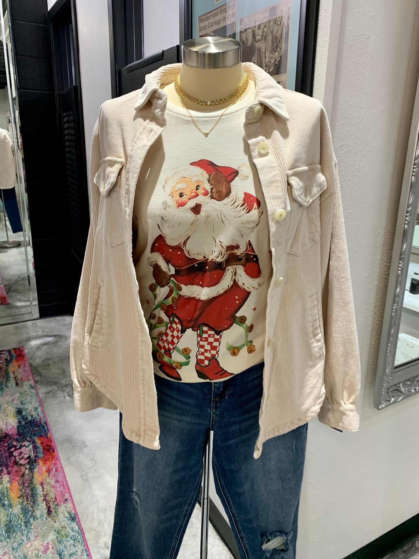 Santa Boots Christmas Graphic Tee