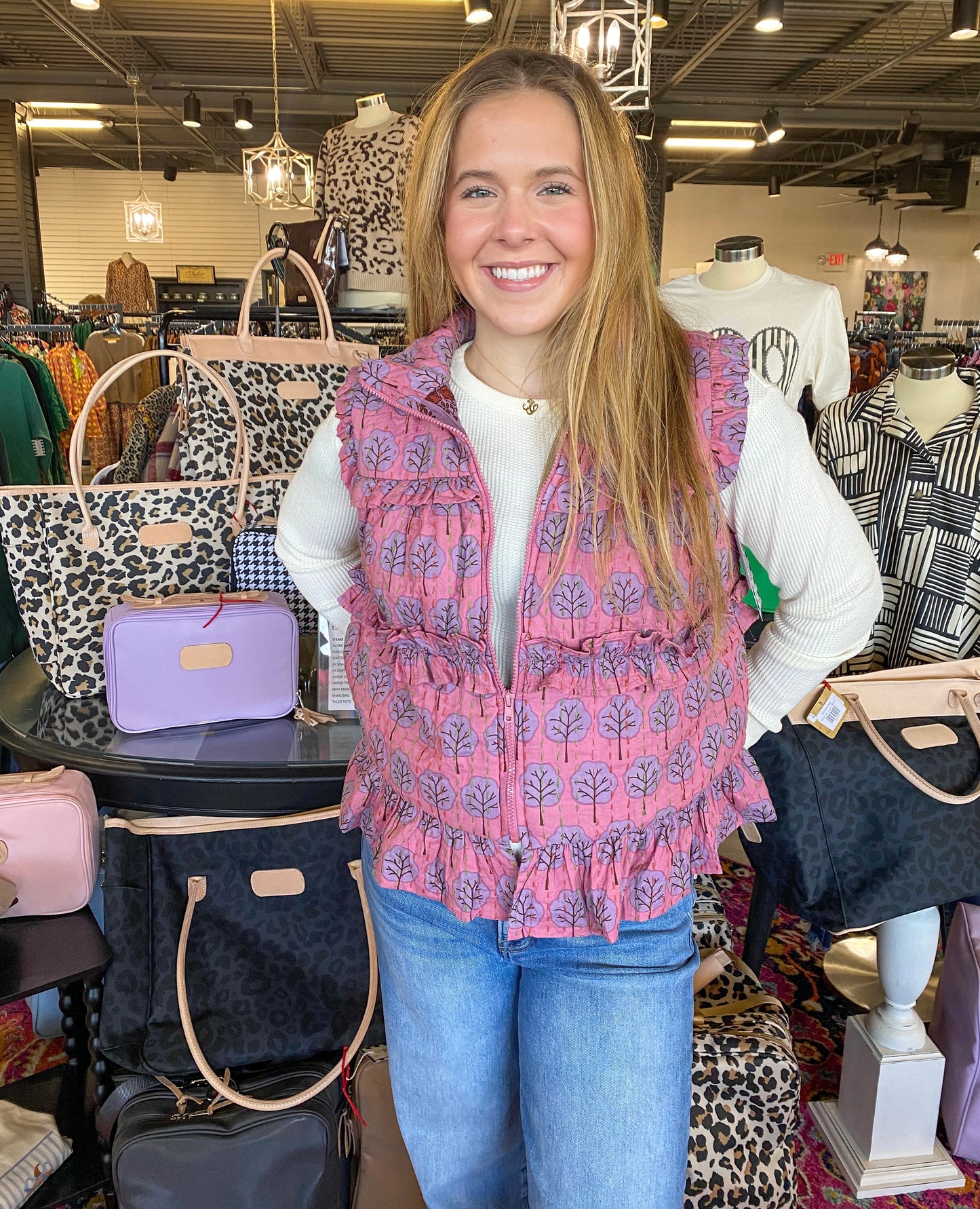 Lilac Kantha Stitched Vest