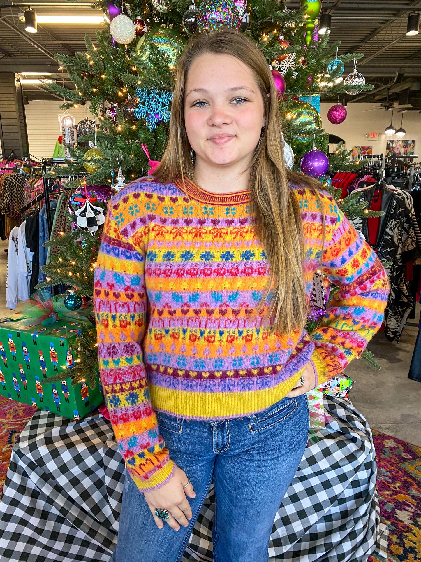 Bright Confetti Favorite Things Sweater