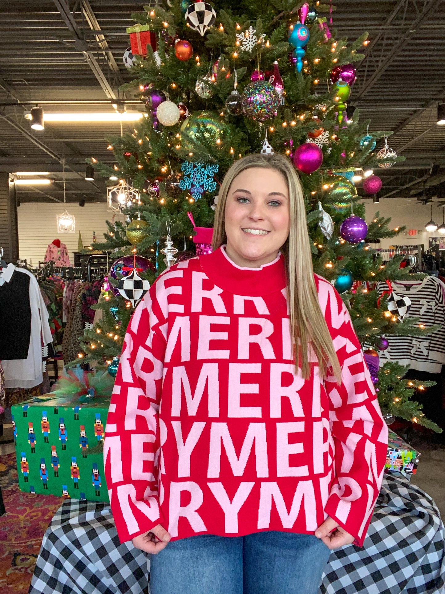 Red Merriest Sweater