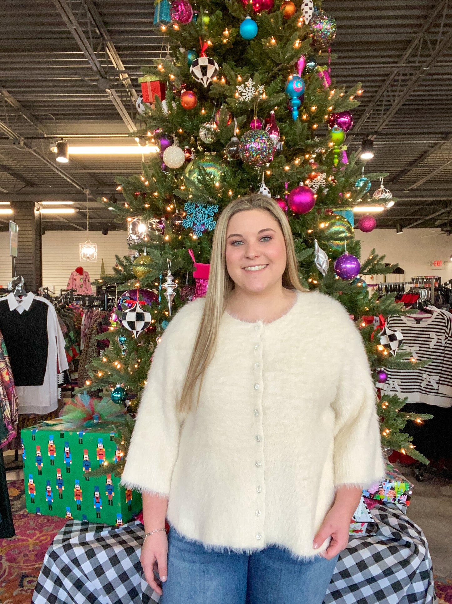 Ivory Fuzzy Wuzzy Cardigan