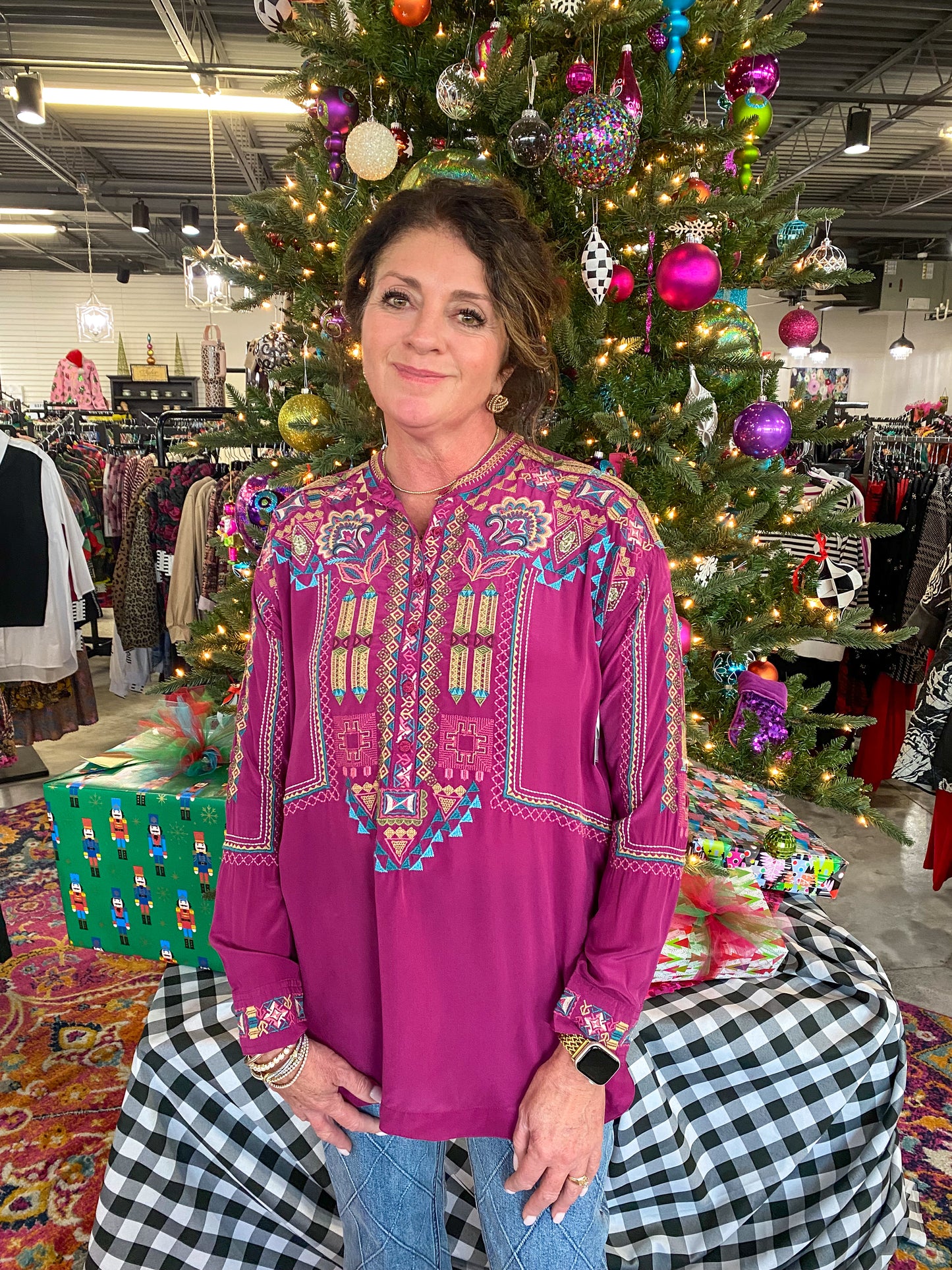 Magenta Selena Tunic