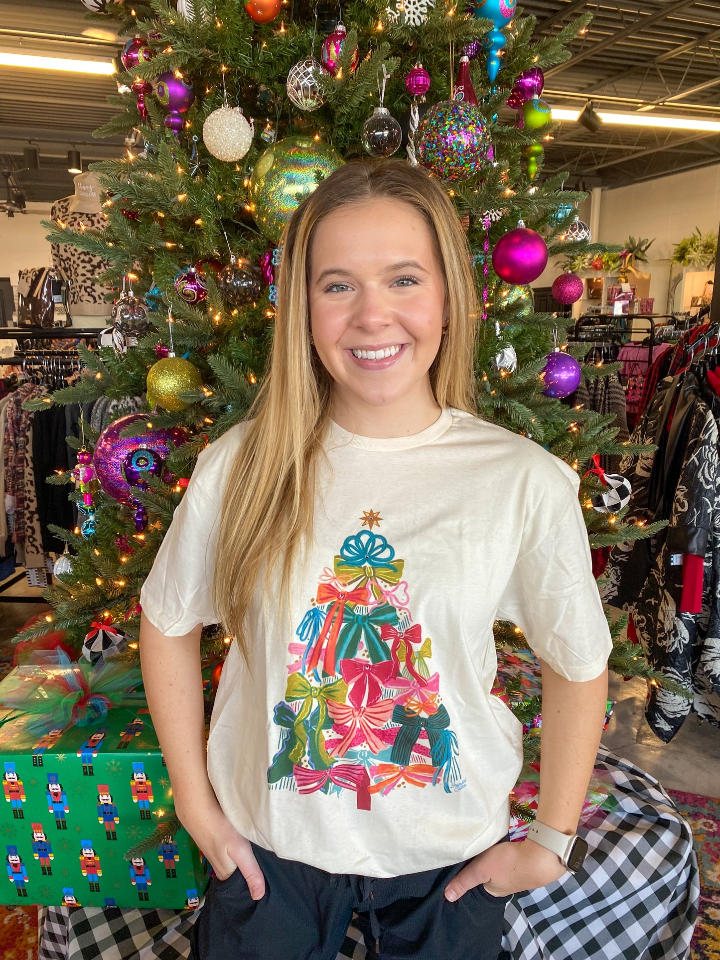 Bright Bow Tree T-shirt