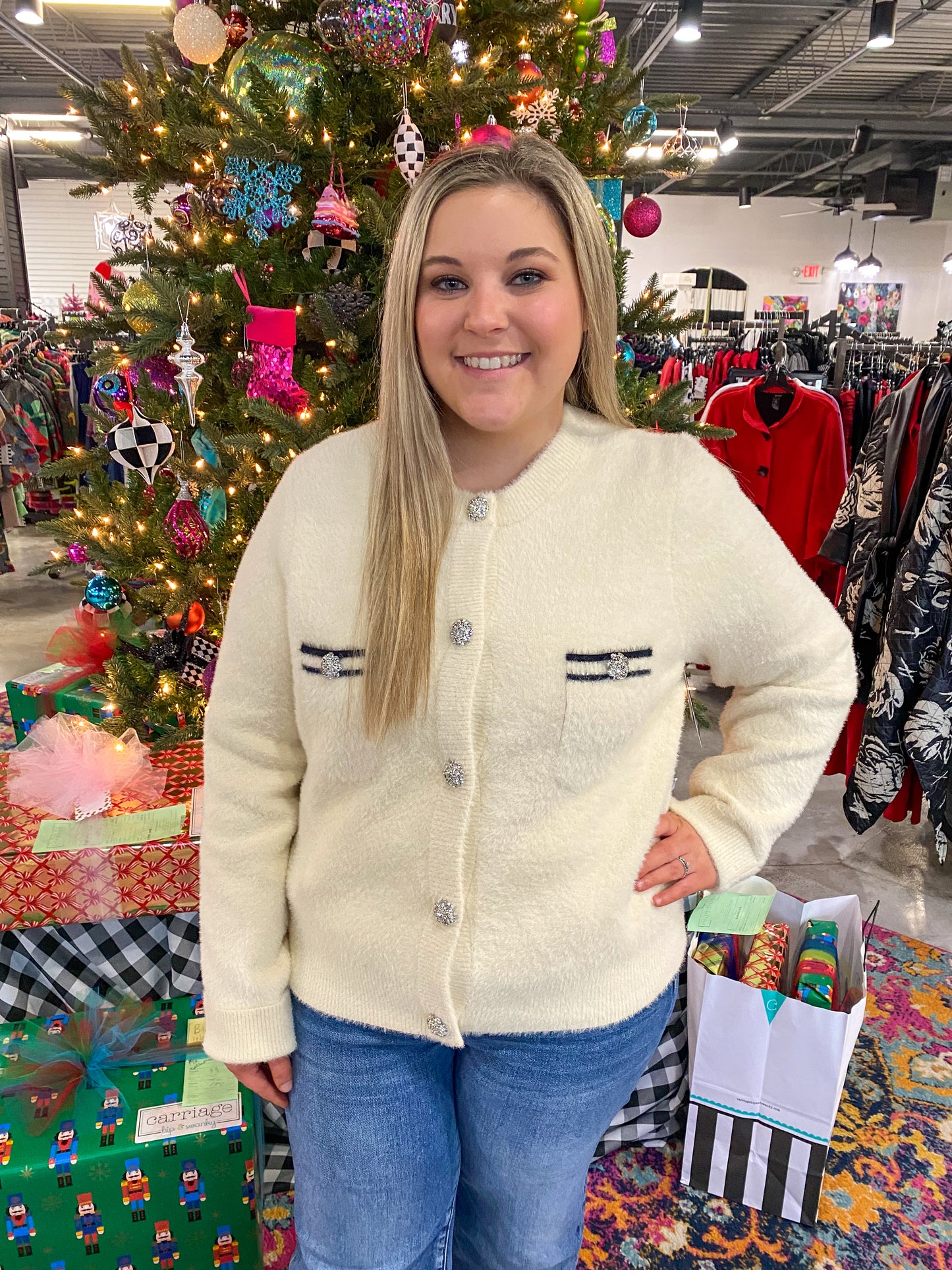 Ivory Chanel Cardigan