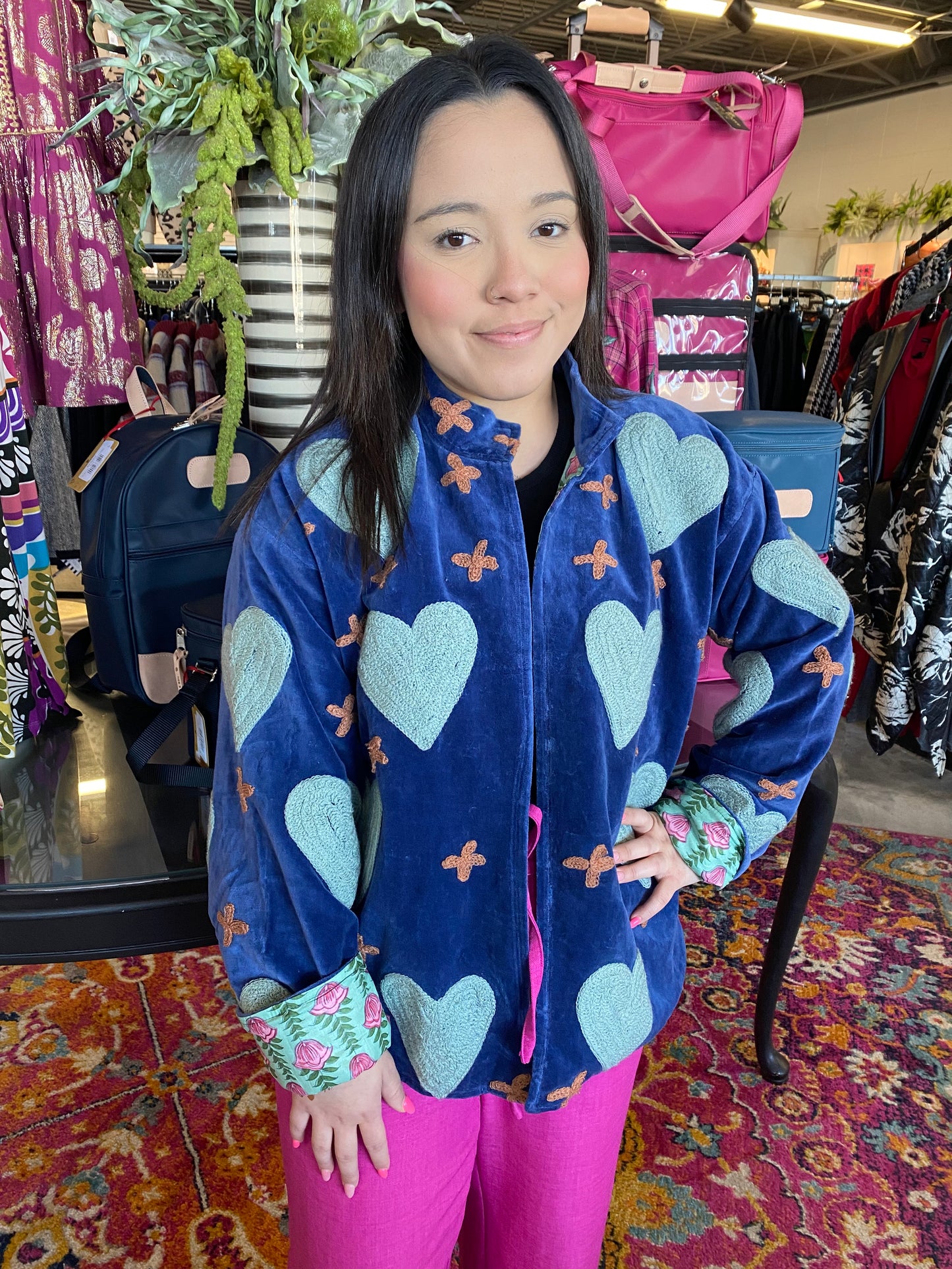 Heart and Cross Velvet Jacket