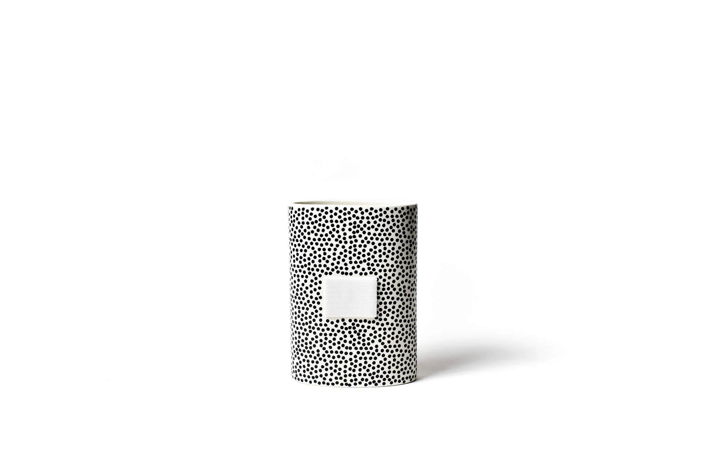 Black Mini Dot Oval Vase