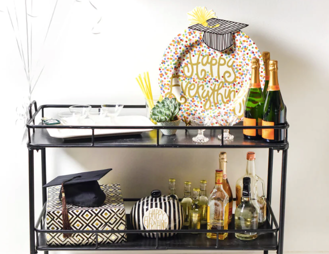 Big Att: Striped Graduation Cap