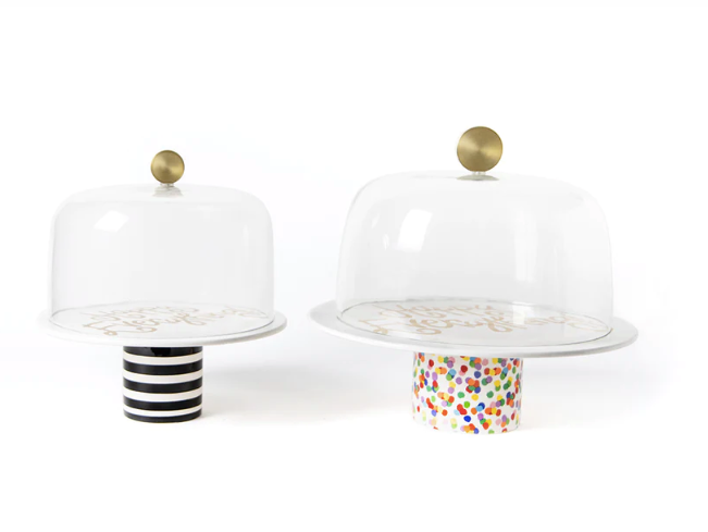 Gold Knob Glass Dome 12"
