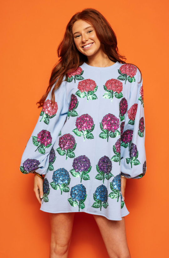 Light Blue Hydrangea Dress Carriage Light Blue Hydrangea Dress Carriage