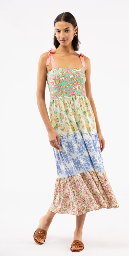 Sage Spring Petals Multi Dress