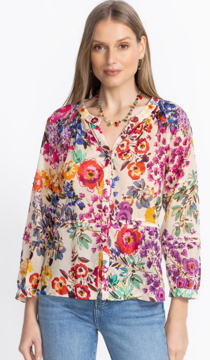 Raglan Pintuck Blouse Evalon
