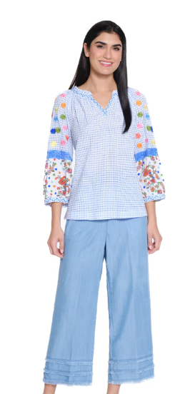 Frayed Wide Leg Pant