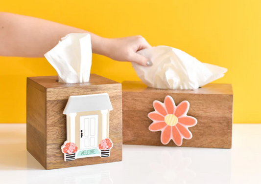 Mini Wood Tissue Box