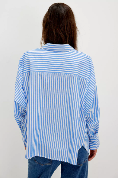 Blue Oxford Stripe Sabine Tailored Stripe Shirt