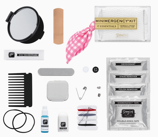 Pink Gingham Scarf Minimergency Kit