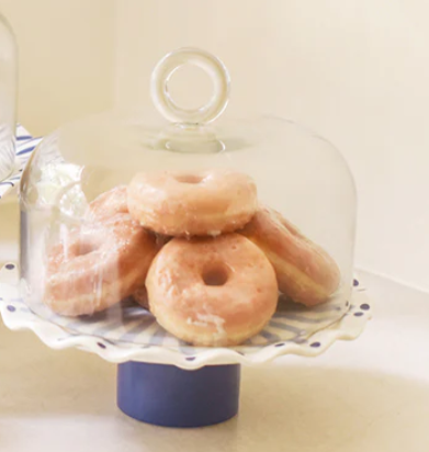 Ring Handle Small Glass Dome