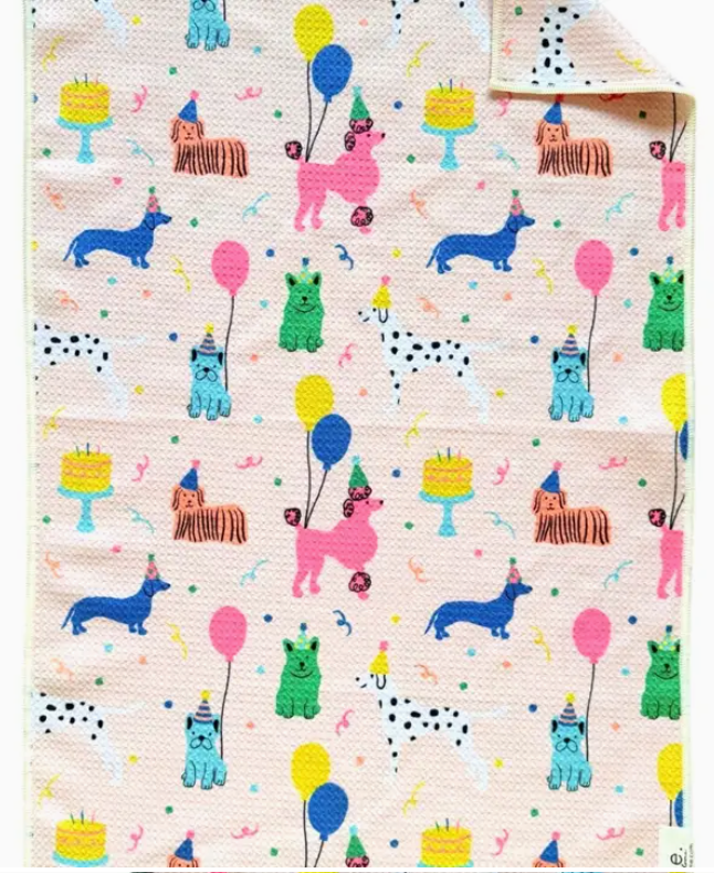 Puppy Party Double Sided Towel