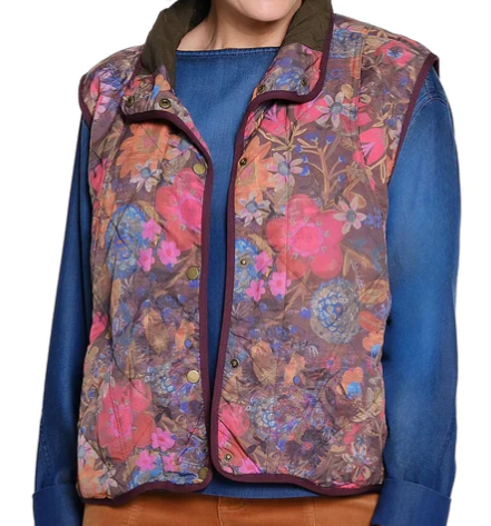 Quilted Snap Front Vest