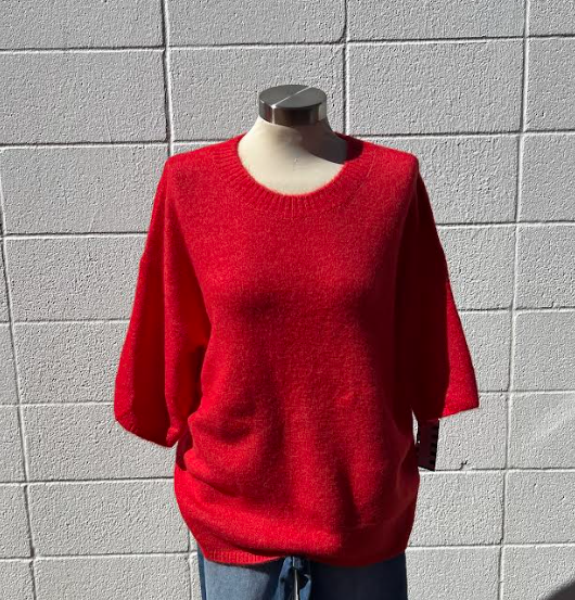 Cherry Pop Melange Margot Sweater Tee