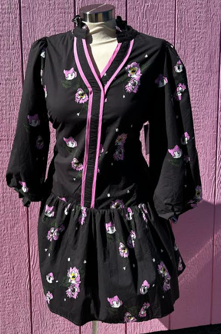 Brown Mix Long Sleeve Dress