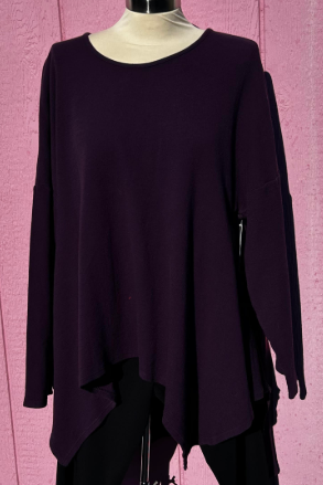 Blackberry High-Low Sweater