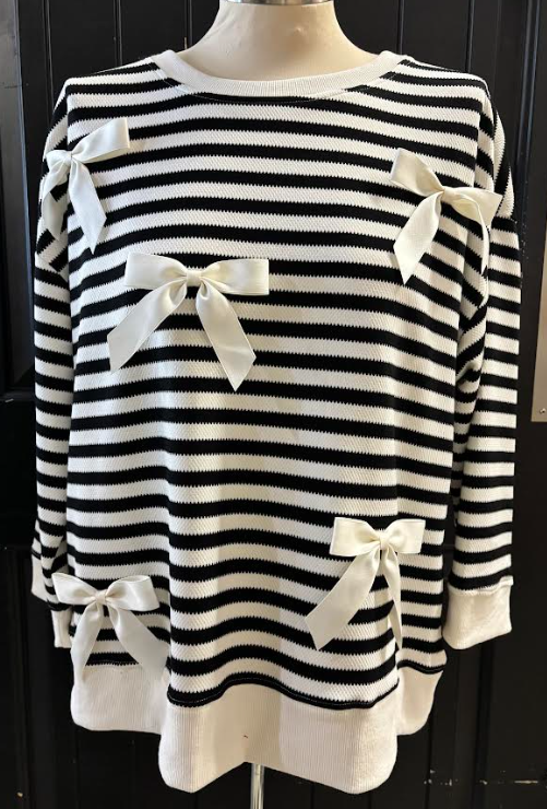 Black Knit Pop-Over Sweater