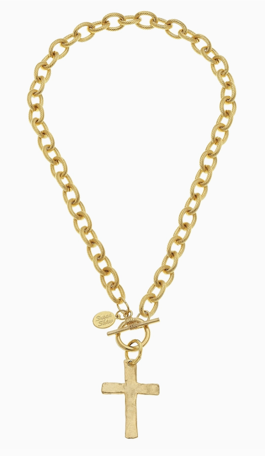 Classic Cross Toggle Necklace