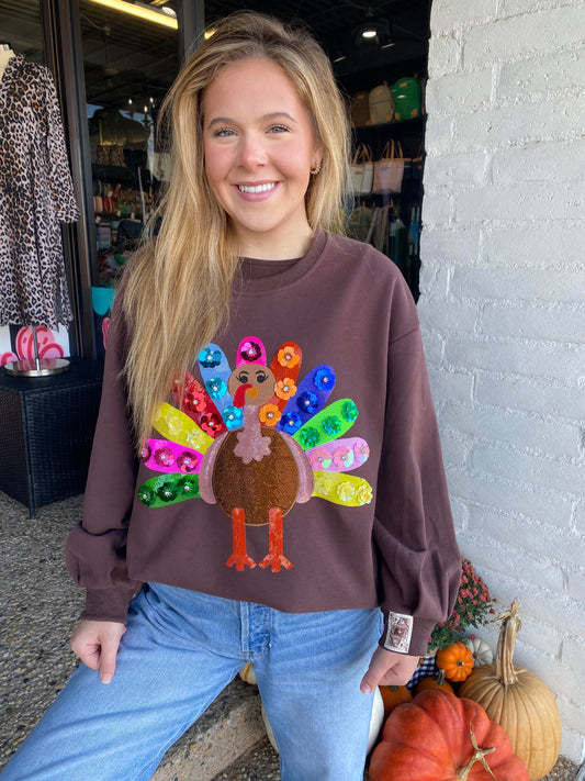 Brown Rainbow Turkey Sweatshirt