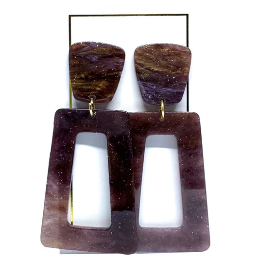 Kennedy Earrings- Purple Galaxy