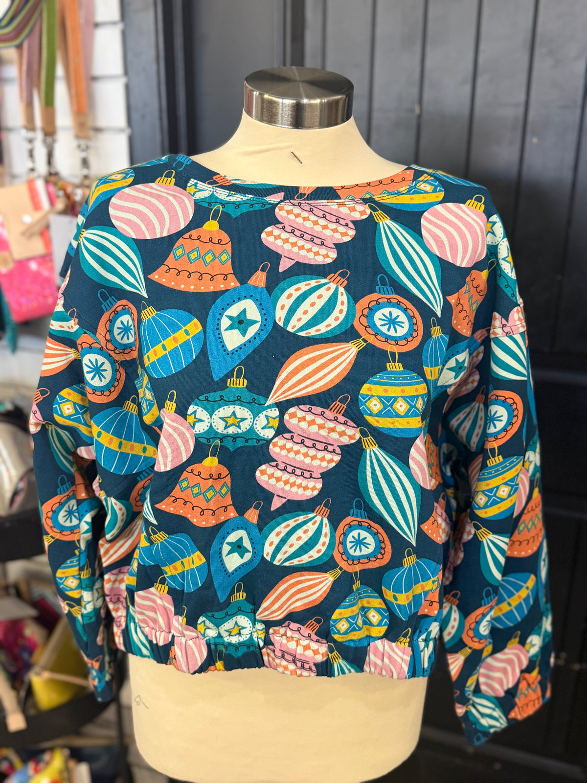Navy Retro Christmas Sweatshirt